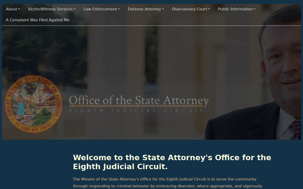Eighth Judicial Circuit State Attorney official website for Baker County cases