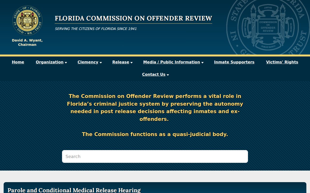 Florida Commission on Offender Review official information